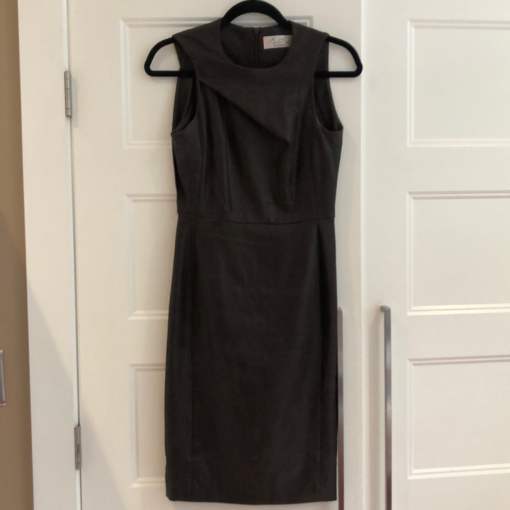 Byron Lars Charcoal Sleeveless Midi Dress